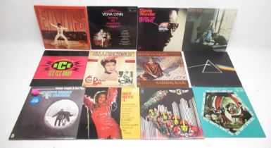 Assorted collection of LPs and 45 RPMs inc. Elvis, Vera Lynn, Stevie Wonder, Jet, etc. (64)