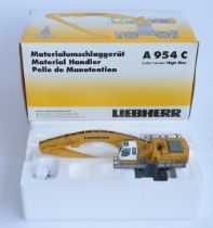 Boxed highly detailed NZG 1/50 scale diecast Liebherr A954C Litronic High Rise Material Handler (Art