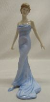 Royal Doulton figure of Diana Princess of Wales in a blue dress H23cm, in original box