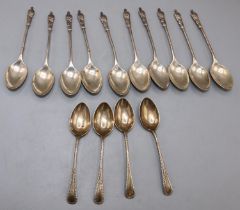 Set of 10 Edwardian silver apostle spoons, Sheffield, 1903, W W Harrison & Co, set of four Victorian