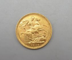 Victoria sovereign, 1889, Sydney mint, 8.0g