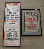 Pair of framed Theatre posters from the New Theatre Kingston-Upon-Hull starring Amanda Barrie,