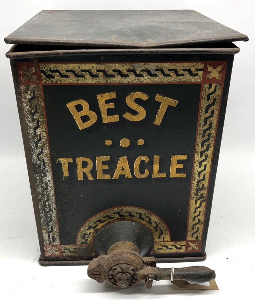 Early C20th tole 'Best Treacle' shop's dispenser, H34cm - Image 2 of 6