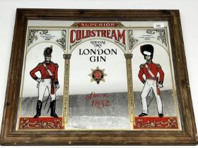 Breweriana - Superior Coldstream Special Dry London Gin advertising mirror, L60cm