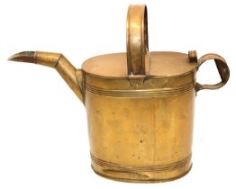 Large brass watering can, H44cm