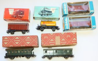 Six Marklin boxed HO gauge rolling stock, comprising 4410, 4430, 4506, 4502, 329/4, 329/1