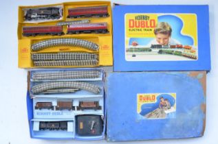 Two Hornby Dublo British Rail electric train sets, EDP14 2-6-4 tank engine passenger train with 3