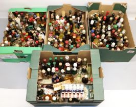 Large collection of 1960s/1970s alcohol miniatures, incl. liqueurs, port, sherry, etc. (4 boxes)