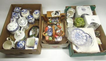 Collection of Ringtons collectables, incl. 'Millennium Celebrations' and 'Monty Basket' teapots (3