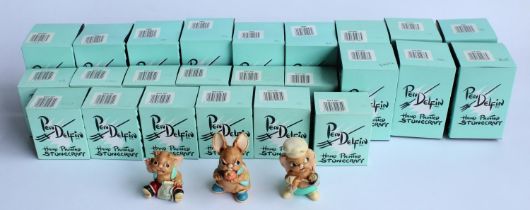 Collection of approx. 25 PenDelfin rabbit figures as new in original boxes, figures inc. Scrumpy,