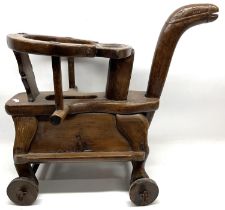 Carved wood child's ride on camel, probably Chinese, H60cm