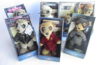 Collection of seven YAKOV's toy shop comparethemarket.com meerkats