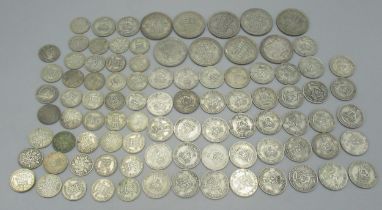 Collection of Pre-1947 Half-Crowns, Shillings and Six Pences 15.27ozt