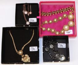 Collection of Butler and Wilson costume jewellery, comprising a necklace and matching bracelet set