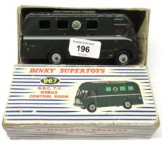 Dinky Supertoys - BBC TV Mobile Control Room van, model no. 967, with original box