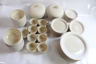 Hornsea pottery 47pce dinner service set stamped ‘Concept’ designed by Martin Hunt in ivory Matt