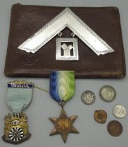 WWII Atlantic Star, silver gilt and enamel Kentish Round Table Lodge medal, EPNS Past Master's