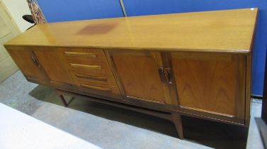 Victor. B. Wilkins for G-plan, Fresco teak sideboard with four drawers flanked by twin door