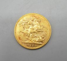 Victoria sovereign, 1888, Melbourne mint, 8.1g