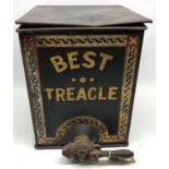 Early C20th tole 'Best Treacle' shop's dispenser, H34cm