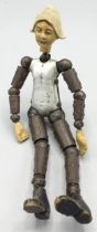 Bucherer Saba jointed poseable figure C1920s, composition painted face, hands and boots, the torso