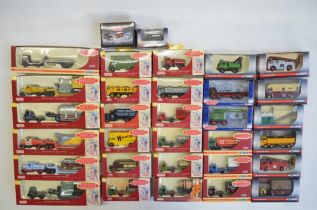 Thirty two boxed 1/76 scale OO gauge diecast Trackside model vehicles/vehicle sets from Corgi and