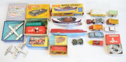 Collection of vintage toys to include boxed Dinky Bristol Britannia (missing props), Tri-ang