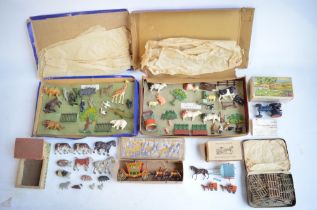 Collection of vintage lead figures and models, mostly W Britain's to include boxed Zoo Set No1 and