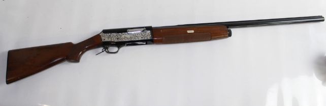 Frenchi Hunter 12bore semi auto shotgun. 27ins vented barrel (13) Length of pull 14ins. Serial