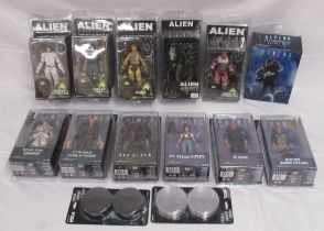 Alien - collection of 12 NECA boxed/cased figures from Alien, Aliens and Alien 3, all still sealed