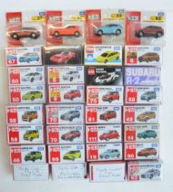 Thirty two boxed diecast model cars from Takara Tomy, all Japanese imports to include Subaru R2, 3