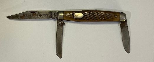 “The stockmans friend” utility pocketknife by Rodger’s of Sheffield with horn handle, blade length