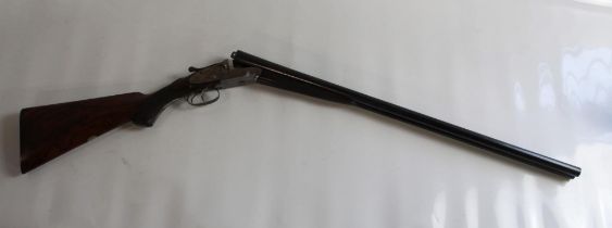 Nice example of a 16 bore Side by Side Shotgun by Henry Clarke of Leicester. Double trigger Ejector.