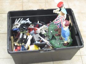 Large mixed collection of plastic and resin figures and figurines, inc. Looney Tunes, Alice in