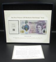 The First Polymer £20 Banknote DateStamp Issue, 20th February 2020, Limited Edition of 2500