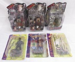 3 Universal Studios Monsters cased figures, Mezco Silent Screamers Jekyll & Hyde cased figure and