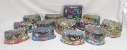Thirteen Disney Store Figurine sets comprising Toy Story Villains play set, Mickey's Car Wash, The
