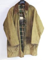 Barbour Gamefair wax jacket, cotton tartan lining, sizing C40"/102cm