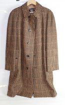 Burberry brown houndstooth pattern overcoat, made from Burberry's Scottish cheviot, Chest size 40/