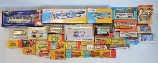 Collection of diecast bus models to include Corgi, Siku, Lledo etc. Please note all boxed vintage