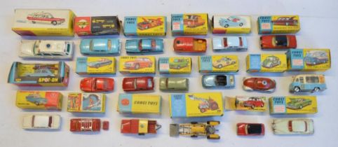 Nineteen boxed vintage diecast vehicle models from Corgi, Dinky and Rei-ang Spot-On to include Dinky