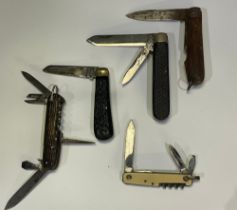 Collection of vintage working pocketknife’s with various handle material makers including Humphrey’s