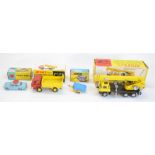 Four vintage diecast vehicle models from Corgi and Dinky, all with original boxes to include Dinky