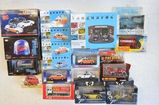 Collection of boxed diecast model vehicles from Corgi, Lledo and Corgi Vanguards 1/43 (Police) to