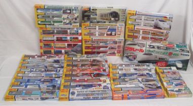 Large collection of Takara TOMY Japanese Import boxed trains and carriages, (89 in 3 boxes)