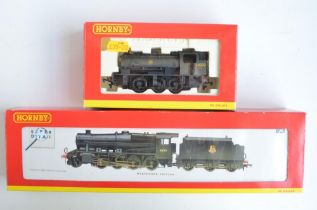 Two weathered OO gauge electric steam train models from Hornby to include Super Detail DCC Ready