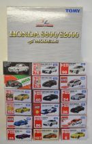 Nineteen boxed small scale diecast model cars/car sets from Takara Tomy, all Japanese imports to