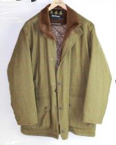 Gents tweed Barbour shooting jacket with quilted lining, size large