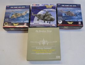 Four 1/72 diecast model aircraft to include Sky Guardians Fairey Gannet and 3x limited edition Corgi