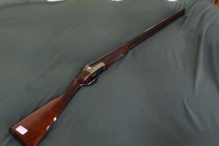 12B Edgar Perks side by side double trigger ejector shotgun with 30" barrels, overall length 46",